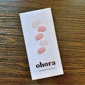 Ohora N Spring Fever ND-203 semi-cured gel nail strips – pink floral manicure